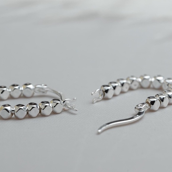 Minimalist Sterling Silver Hoops – Kate Spade Inspired Design - Picture 5 of 5